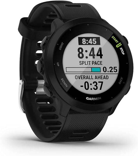 Garmin Forerunner 55, GPS Running Watch with Daily Suggested Workouts, Up to 2 weeks of Battery Life, Black - 010-02562-00